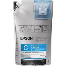 Чернила для принтера Epson T7412 C13T741200 голубые оригинальные (6 шт в упаковке)