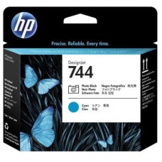Головка печатающая HP 744 F9J86A фото черная и голубая оригинальная
