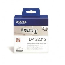 Уценка. Картридж для принтера этикеток Brother DK22212 (62 мм x 15 м, цвет ленты белый, шрифт черный). уц_тех