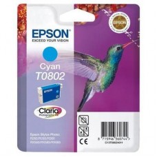 Картридж струйный Epson T0802 C13T08024011 голубой оригинальный