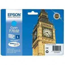 Картридж струйный Epson T7032 C13T70324010 голубой оригинальный