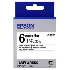 Картридж для принтера этикеток Epson LK2WBN (6 мм x 9 м, цвет ленты белый, шрифт черный)