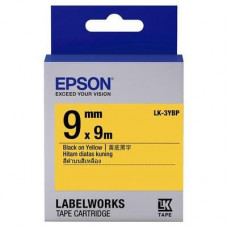 Картридж для принтера этикеток Epson LK3YBP (9 мм x 9 м, цвет ленты желтый, шрифт черный)