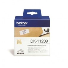 Картридж для принтера этикеток Brother DK11209 (62 мм, цвет ленты белый, шрифт черный)