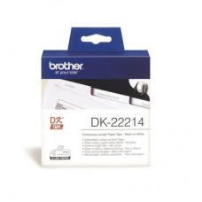 Картридж для принтера этикеток Brother DK22214 (12 мм x 30 м, цвет ленты белый, шрифт черный)