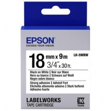 Картридж для принтера этикеток Epson LK5WBW (18 мм x 9 м, цвет ленты белый, шрифт черный)
