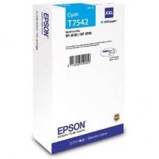 Картридж струйный Epson T7542 C13T754240 голубой оригинальный экстра повышенной емкости