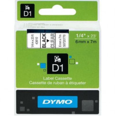 Картридж для принтера этикеток DYMO D1 (6 мм x 7 м, цвет ленты прозрачный, шрифт черный)