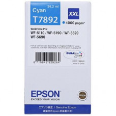 Картридж струйный Epson T7892 C13T789240 голубой повышенной емкости оригинальный для WF-5110/5620