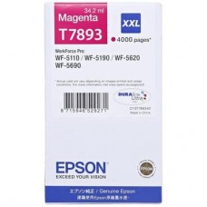 Картридж струйный Epson T7893 C13T789340 пурпурный повышенной емкости оригинальный для WF-5110/5620