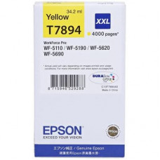 Картридж струйный Epson T7894 C13T789440 желтый повышенной емкости оригинальный для WF-5110/5620