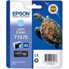 Картридж струйный Epson T1575 C13T15754010 светло-голубой оригинальный